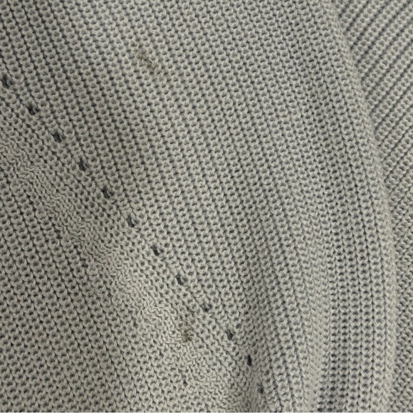 Gentle Fawn Light Blue Knit Sweater XL V Neck Balloon Sleeve Soft Cozy Pullover - Picture 7 of 7